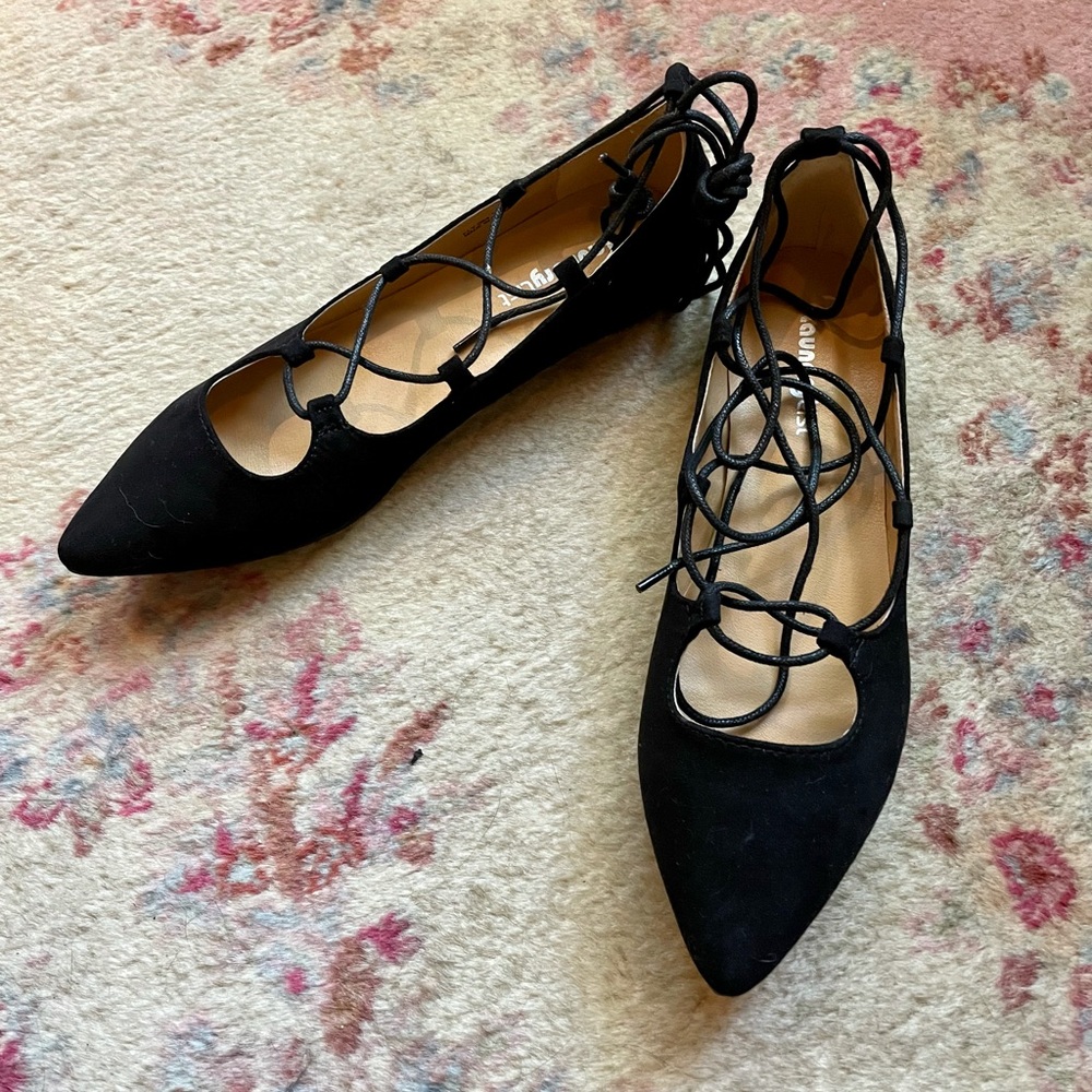 Black strap/ballet/gladiator flats